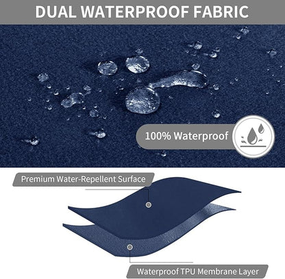 Easy-Going 100% Waterproof Recliner Cover Additional Seat Cover for Reclining Couch, Stretch Sofa Covers Washable Furniture Protector for Kids & Pets, 1 Seat, Navy