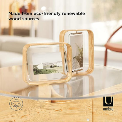 Umbra Bellwood Desk Frame 5" x 7", Natural (Pack of 3)