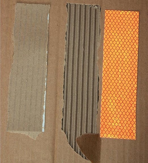 Non Fading Orange Reflective Stickers 1 inch X 6 inch, Outdoor Waterproof High Visibility Warning Safety Adhesive Reflector Tape (50 Pcs)