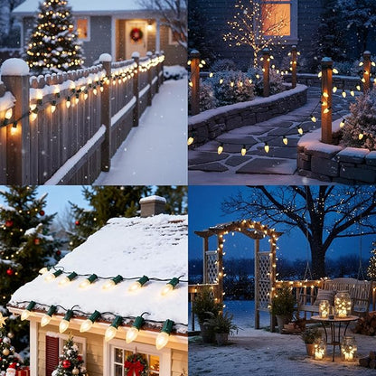 C7 LED Frosted Christmas Light Bulb,25 Pack 0.6W C7 LED Replacement Lights Bulbs with E12 Base,Frosted White 2700K Shatterproof Vintage Bulbs for Chandeliers Candle Christmas String Lights