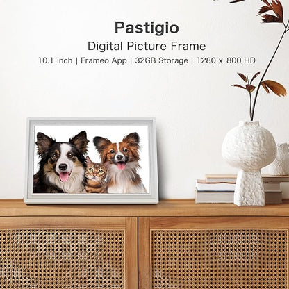 Digital Picture Frame WiFi, 10.1 Inch Frameo Digital Photo Frame, 32GB Memory, 1280*800 HD Touch Screen, Auto-Rotate, Share Pictures Videos Instantly, Wedding, Birthday Gifts for Women, Mom, Dad Gifts