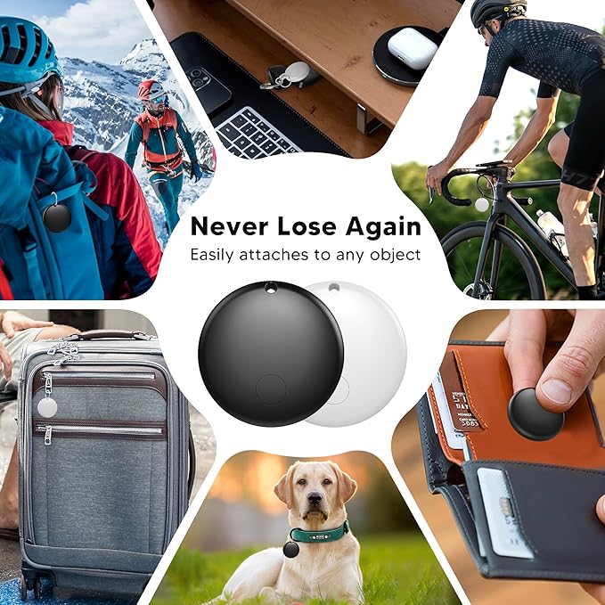 Tracker Tag for Android Smart Tag（Not for iOS） Tracker Tags-4 Pack Android Work with Google Find Hub App Key Finder Bluetooth Tracker Item Locator for Purse, Keys, Luggage, Backpack, Pets，etc.