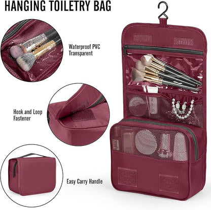Veken 8 Set Packing Cubes for Travel Essentials, Christmas Gifts, Suitcase Organizer Bags in 4 Sizes, Carry-On Luggage Accessories with Large Laundry & Hanging Toiletry Bag, Must-Have for Airplane