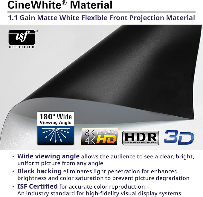 Elite Screens Evanesce Tab-Tension B, 110-inch 16:9, 4K / 8K HD, Recessed in-Ceiling Electric Tab Tensioned Projector Screen, Matte White Projection Screen Surface Programmed Remote Kit, ETB110HW3-E8