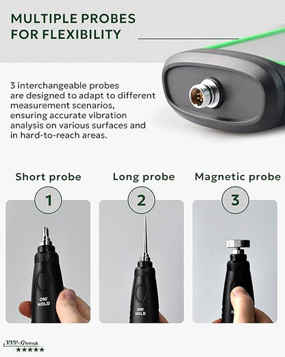 Vibration Meter VM-424 Digital Vibrometer Handheld Vibration Analysis Equipment Acceleration Velocity Displacement Measurement