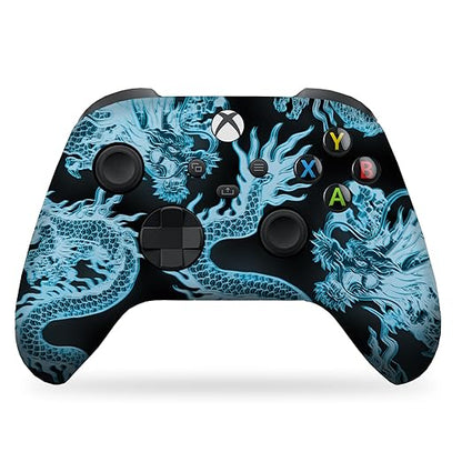 DreamController Neon Dragonns Custom X-box Controller Wireless compatible with X-box One/Series X/S Proudly Customized in USA with Permanent HYDRO-DIP Printing (NOT JUST A SKIN)