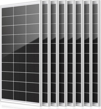 150W 8pack 1200 Watt Solar Panels Monocrystalline Cell High-Efficiency PV Module, Solar Panels for Homes Camping RV Battery Boat Caravan and Other Off-Grid System
