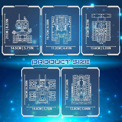 5in1 STEM Robot Building Kit, 560 PCS APP/Remote Control Mech RC Robotics for Kids Ages 8-12, Science Kit Coding Robots Toy Set, Birthday Gifts for Boys Age 8-14+