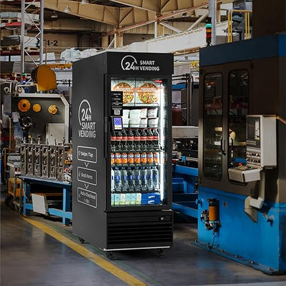 HAHA Smart Vending DC-550D Combo Vending Machine,Smart Refrigerated Beverage Vending Machine with Touch Card Reader - Capacity 378 Bottles (Black, AI Frozen)