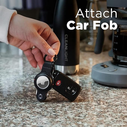 KeySmart AirTag Keychain Key Holder, Compatible with Apple AirTag Holder, Key Organizer Keychains