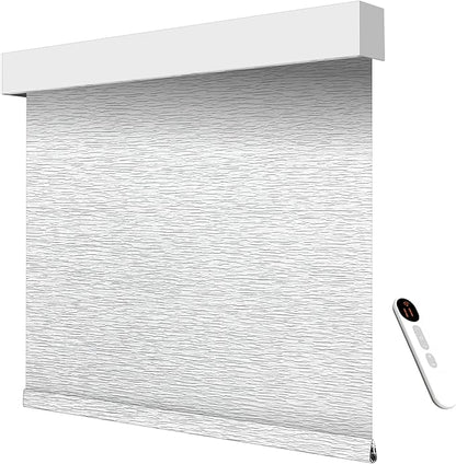 Smart Motorized Blinds – 100% Blackout Roller Shades with Remote, Alexa/Google Home/Siri Control, Matter Compatible, Wireless Rechargeable Battery, Custom Sizes for Windows & Sliding Doors