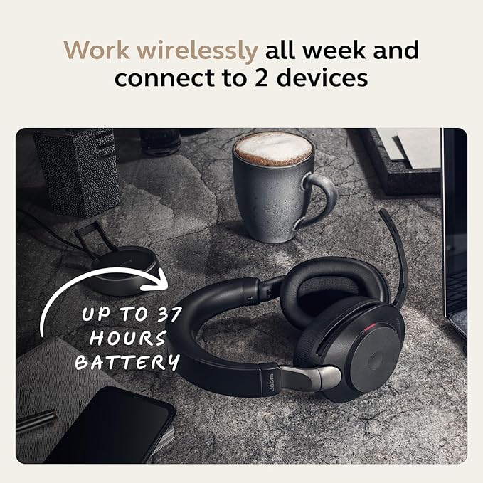 Jabra EVOLVE2 85, LINK380C MS Stereo Stand Black