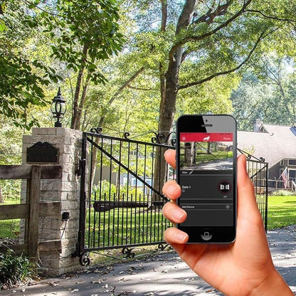 Mighty Mule Gate Opener, Solar Ready, Automatic Gate Opener for Single Swing Gates up to 850lb or 18ft, with Precision Installation Ruler, Upgraded Kit, MM571W-A