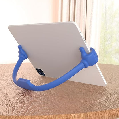 Honsky Adjustable Tablet Stand, Portable Phone Holder for Desk Bed - Multi-Angle Drawing Stand Compatible with All Tablets (Blue & Black)