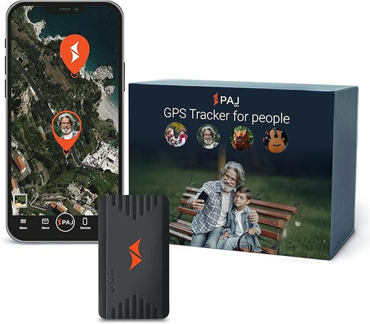 PAJ GPS - People Finder 4G - Mini GPS Tracker for Children and Elderly People - Up to 5 Days Battery Life - Small Tracking Device with Real-Time Location, Alarm Notifications - Suitable for Dementia