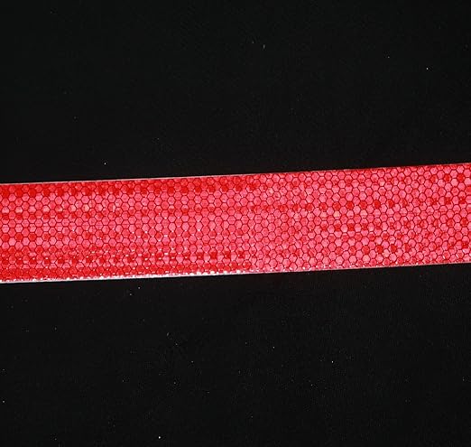 Red Reflective Tape Outdoor Waterproof 1 inch Wide, High Visibility Warning Industrial Marking Tape, Safety Stickers (68 feet,5 Rolls)
