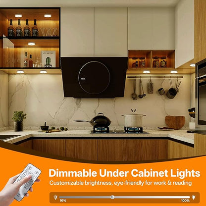 Homelist 3 Pack Under Cabinet Lighting Plug in, Motion Sensor Lights Indoor with Remote Control, LED Wired Stick-On Closet Lights for Kitchen/Shelf/Bar/Cupboard
