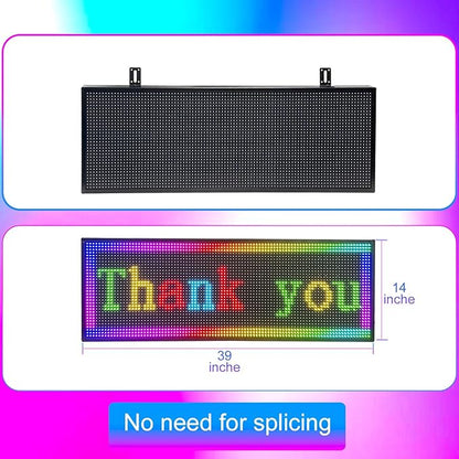 Programmable Scrolling LED Sign Outdoor Signs for Businesses Pantalla LED Para Publicidad Waterproof Digital Display Board - Custom Electronic Message Panel for Wall (Letrero) 26"X14"