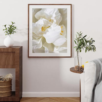 Oak Wood Frame 26x32 with Tempered Real Glass and Mat for 22x28 (Walnut Color, 1 Pack)
