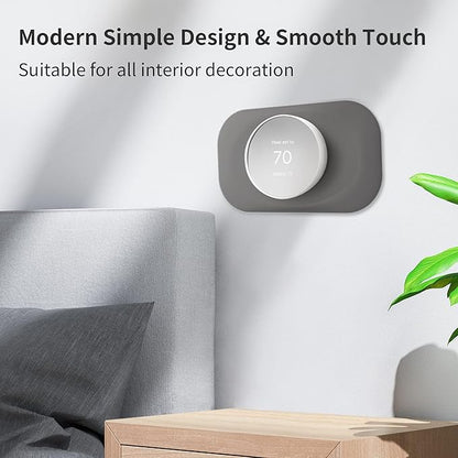 Compatible with Google Thermostat 2020 Wall Plate Cover - Petrichor Nest Thermostat Trim Kit, Made for Google Nest Thermostat 2020, Cover Imperfections Easy to Install - Charcoal（2 Pack）