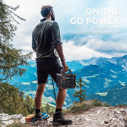 300W Portable Power Station, Solar Generator 259Wh, 70,000mAh LiFePO4 Battery with 65W USB-C PD&Pure Sine Wave AC, Solar Charging for Camping,Home Backup,Emergency Power(SOS Light & LCD Display)