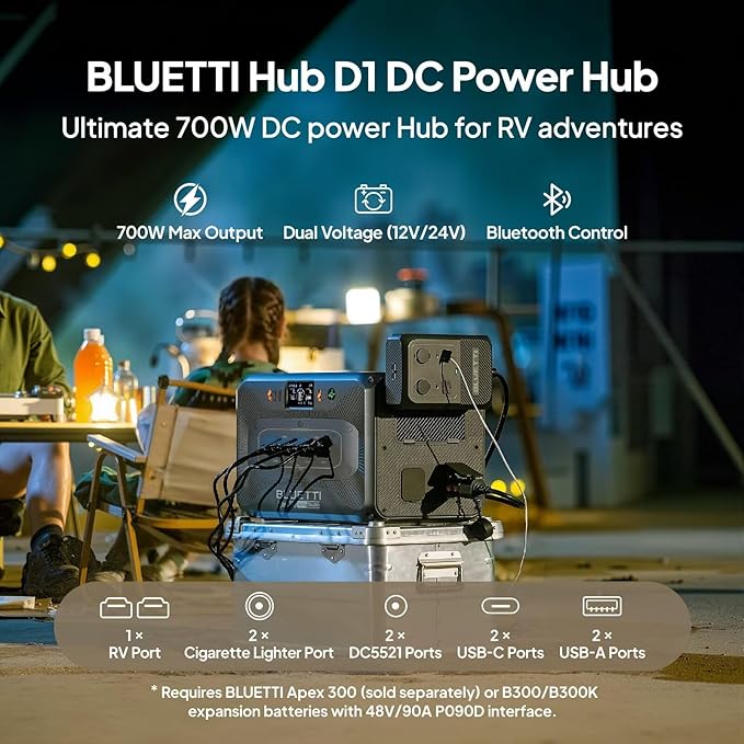 BLUETTI Solar Generator Apex 300 & PV Cable, 2764.8Wh LFP Battery Backup with 6 3840W AC Outlets (7680W Surge), Simultaneous 120V/240V Output & Black Start, Modular Power for Home, RV and Emergencies