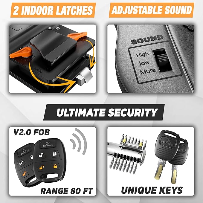 RV Keyless Entry Lock - 10 Digits V2.0 | Secure RV Door Lock Keyless Entry w/ 2 Inside Latches | Travel Trailer Door Lock Replacement w/ 2 Fobs, 4 Unique Keys | Only Fit 3.75" x 2.75" Lock Hole
