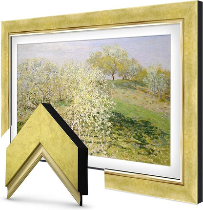 Contemporary Gold 32" Premiere Deco TV Frame - Compatible ONLY with Samsung The Frame TVs (Fits 2021-2025, LS03A, LS03B, LS03C, LS03D, LS03FA)