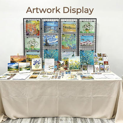 Grid Wall Panels Foldable Gridwall Panel Display Stand Art Show Display Panels for Vendor Events Craft Shows Merch Display