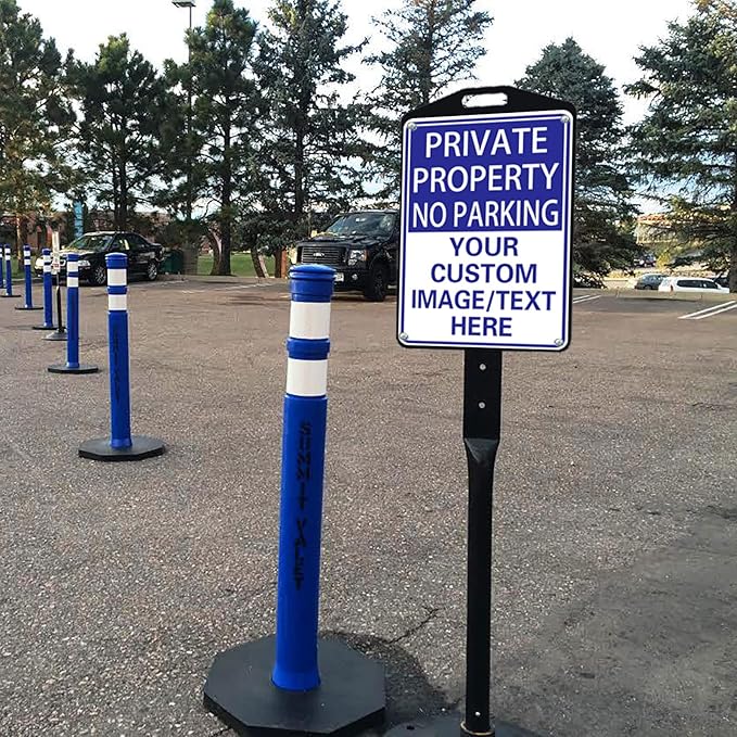 Private Property Sign No Parking Signs Custom Signs for Parking Lots Business and Schools Outdoor Use Aluminum Metal Decor 12x17 Inches