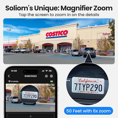 SOLIOM- True 8MP HD Security Cameras Outdoor Wireless, Add-On Camera, Solar Powered, Auto Tracking,Requires Homebase, Homebase Supports Up to 4 Cams