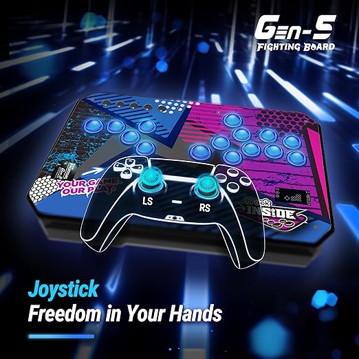 Brook Gaming GEN 5 Wired Fighting Board – Compatible with PS5, PS4, NS, NS2, and PC/Ultra-Low Latency & RGB Lighting Equipped (Exclusive Version)