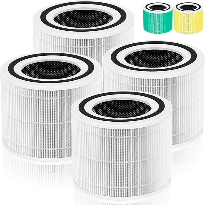 240 True HEPA Replacement Filter 14 for Puro 240 Air Purifier,3-in-1 High-Efficiency HP-14 with Activated Carbon Filter,4 Pack,White