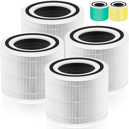 240 True HEPA Replacement Filter 14 for Puro 240 Air Purifier,3-in-1 High-Efficiency HP-14 with Activated Carbon Filter,4 Pack,White