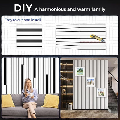 16 Pack 2-Layer Fold Soundproof Wall Panels, 12 x 12 x 0.41 in Large Sound Proof Foam Panels for Walls, 0.9lb/ft³ High Density, 3D Acoustic Panels,Artistic Noise Dampening Panels White&Black