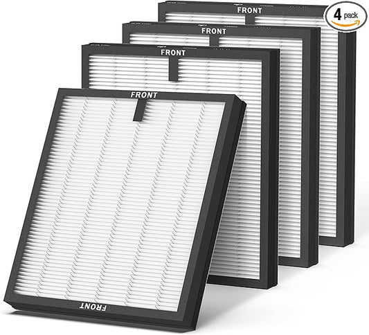 CHIVALZ 4 Pack HY4866 True HEPA Replacement Filters Compatible with MORENTO HY4866 Air Purifier, WESTHEY HY4866 Air Purifier and YIOU M1 Air Cleaner Purifier, Original Version