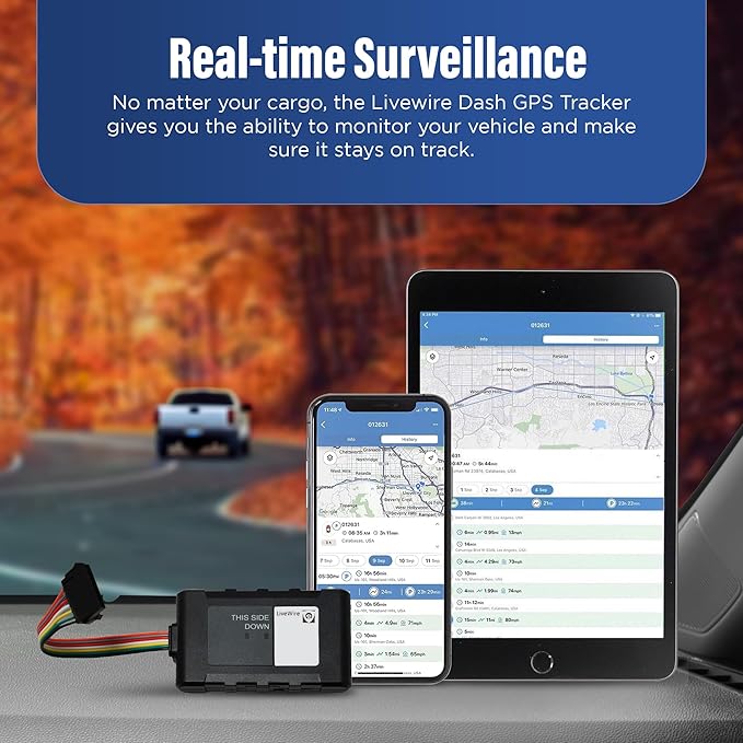 Brickhouse Security Livewire 4 4G LTE Auto GPS Tracker, Real Time Vehicle and Fleet Tracking, Geofencing, & Speed Alerts for Car & Trailer Vehicles, No Batteries Required, Subscription Plans Available
