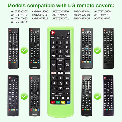 Silicone Protective Case for LG-TV-Remote Glow in The Dark, Remote Cover for LG Smart TV AKB75095307 AKB75375604 AKB74915305(Luminous Green + Blue)【2 Pack】