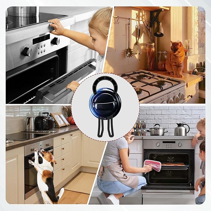 10 Pcs Gas Stove Knob Safety Locks - Household Protection Locks for Gas and Electric Stoves, Heat Resistant Knob Guards with Gap-fit Design, Universal Fit for Knob Gaps Over 0.27 Inches, Black