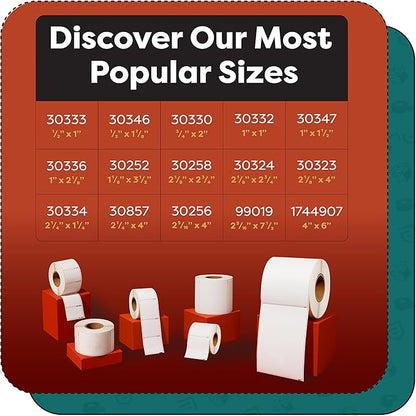 Aegis Adhesives - 2-1/8" X 2-3/4" Replacement for DYMO 30258 (16 Rolls/6400 Labels) Direct Thermal Diskette Media and Veterinary Labels - Compatible With LabelWriter 450, 450 Turbo, 4XL (NOT 550, 5XL)