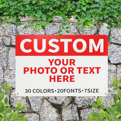 Bulk Custom Signs Outdoor Metal Sign Personalized Signs for Business, Office, Home, Road Signs, Garden Signs, Parking Signs, Decorative Signs, 17''x12''