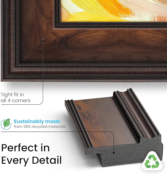 Burlwood 85" Premiere Deco TV Frame - Compatible ONLY with Samsung The Frame TV and Pro TVs (Fits 2021-2025, LS03A, LS03B,LS03C,LS03D,LS03FA,LS03FW)
