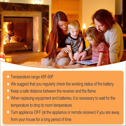 Universal Gas Fireplace Remote Control,Fit skytech 1001-A 1001TX 3001,durablow TR1003,Napoleon F45,Acumen RCK-IW,Ambient RCB,realFyre and More,Fireplace On/Off Remote Control Kit for Millivolt Valve