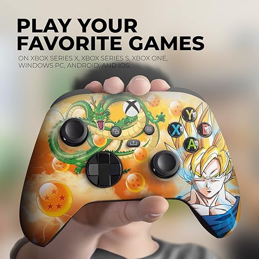 DreamController D. B. Z. Gokku Custom X-box Controller Wireless compatible with X-box One/Series X/S Proudly Customized in USA with Permanent HYDRO-DIP Printing(NOT JUST A SKIN) (MODDED)
