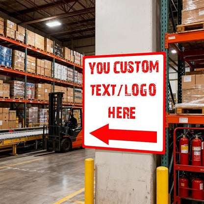 Custom Square Arrow Signs - 12 * 12 inches - Customizable size/color, for shopping mall and office directions