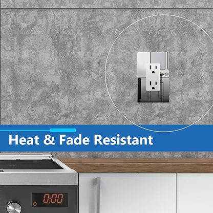 LIDER Decorator Metal Wall Plate, Temperature and Impact Resistant, 201 Stainless Steel, Screwless Cover, Modern Decoration Upgrade, Mid-Size 1-Gang 4.88" x 3.11", Polished Chrome, LSMWP-31M-PC