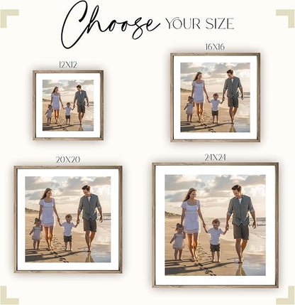 MRC Wood Products Custom Printed Photo Portrait on Canvas-Textured Board – Personalized Wall Art with Frame, Printed from Your Image