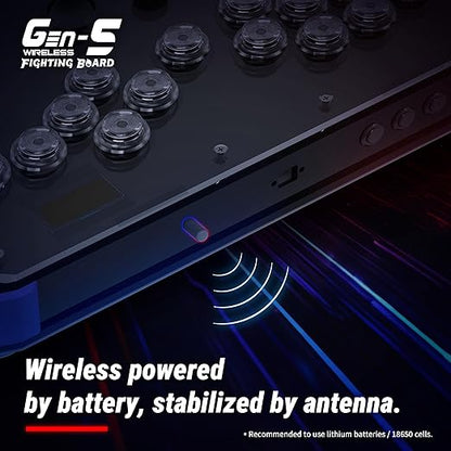 Brook Gaming Gen5W Fighting Board – Wireless Compatible Controller Board for P5, PC & Steam Deck | Ultra-Low Latency | Turbo, Macro & RGB Customization (Exclusive Version) (Gen5W)