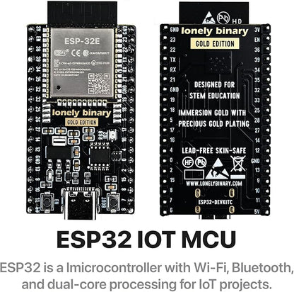 3-Pack ESP32 Gold Edition Kit WiFi Bluetooth Dual-Core MCU with Breakout Boards (Screw/Non-Screw Expansion Board) Tutorials -Type-C ESP32 Prototyping Kit Compatible with Arduino IDE