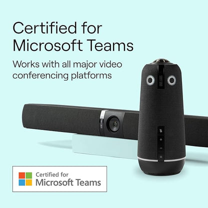 Owl Bar Video Conferencing Device — 4K Video Conferencing Bar with Active Speaker Focus (Add a Meeting Owl 4+, Meeting Owl 3 or Meeting Owl Pro for 360-Degree Coverage and Automatic Camera Switching)
